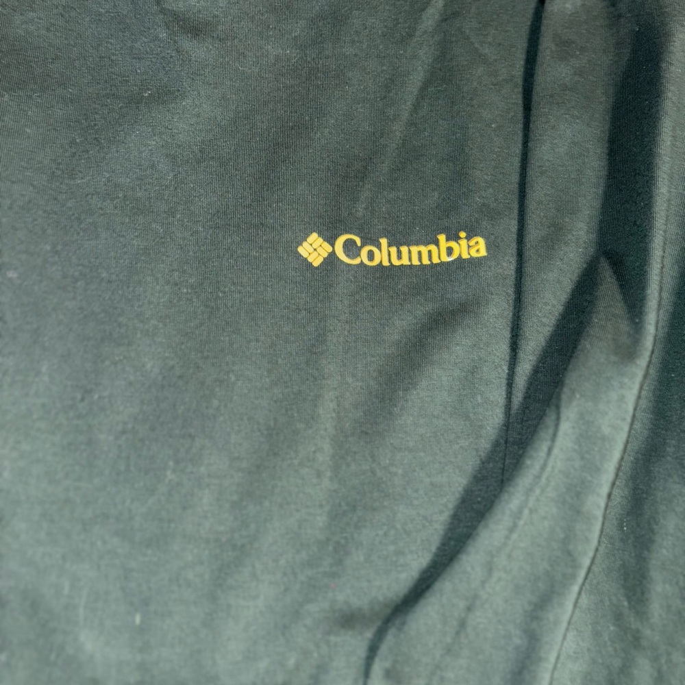 Columbia Forest Green Tee with Yellow Logo